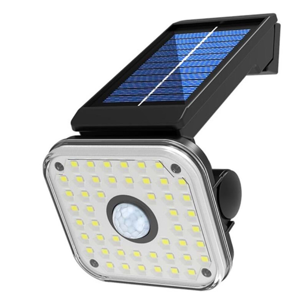 7304 - POWERMASTER LF-1750B 48 SMD LEDLİ 3 MODLU SENSÖRLÜ SOLAR İNDİKSİYON DUVAR LAMBASı