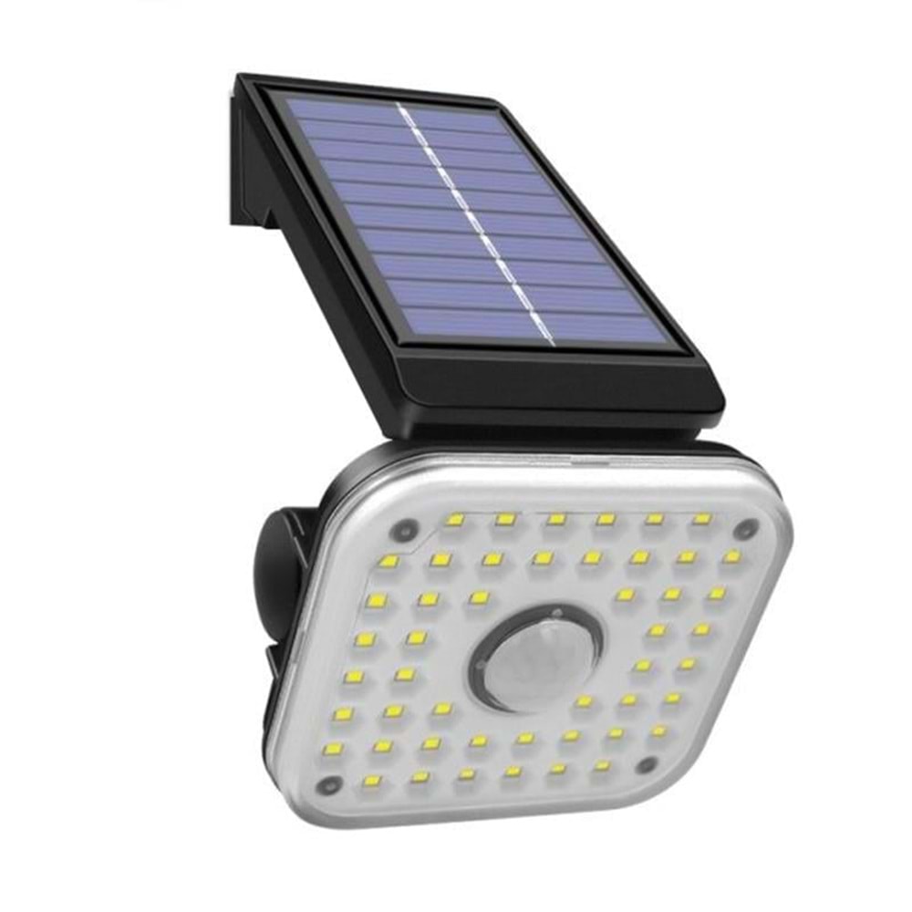7304 - POWERMASTER LF-1750B 48 SMD LEDLİ 3 MODLU SENSÖRLÜ SOLAR İNDİKSİYON DUVAR LAMBASı