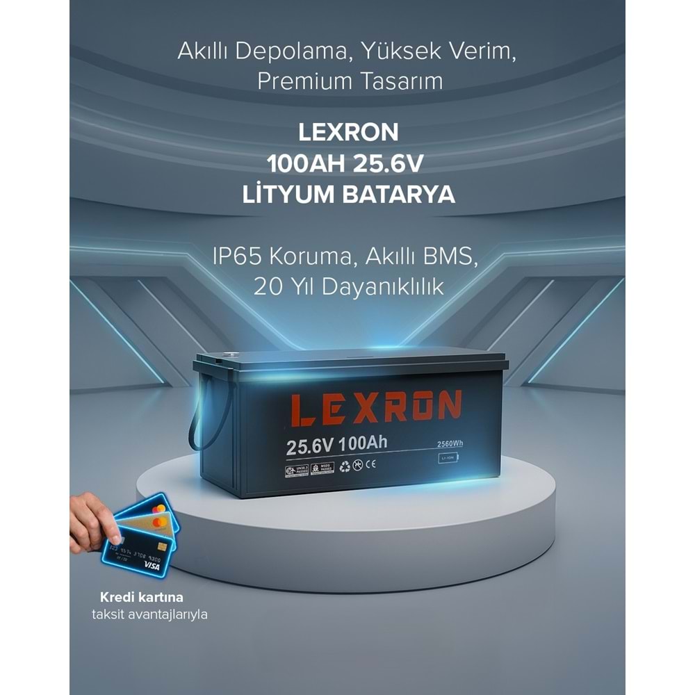 Lexron 100Ah 25.6V Lityum Akü