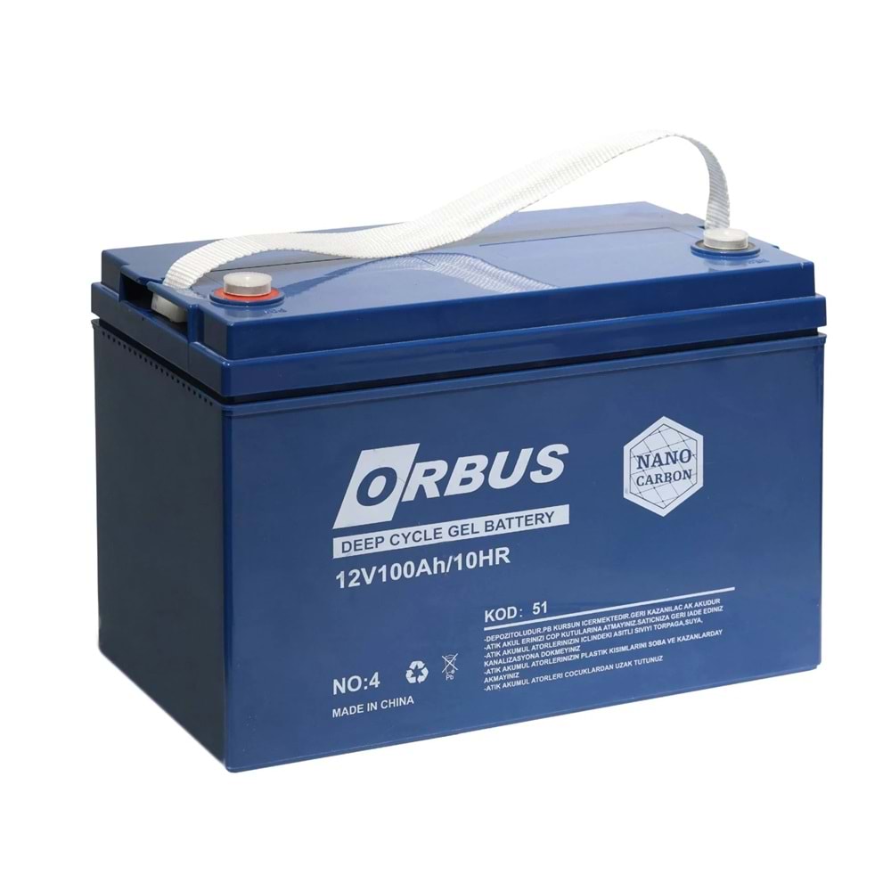 Jel akü 12V 100Ah Orbus