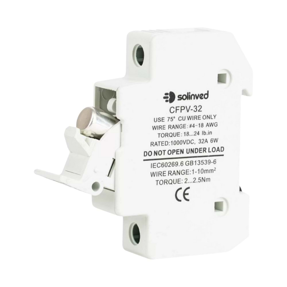 Solinved 1000V DC Kartuş Sigorta Yuvası