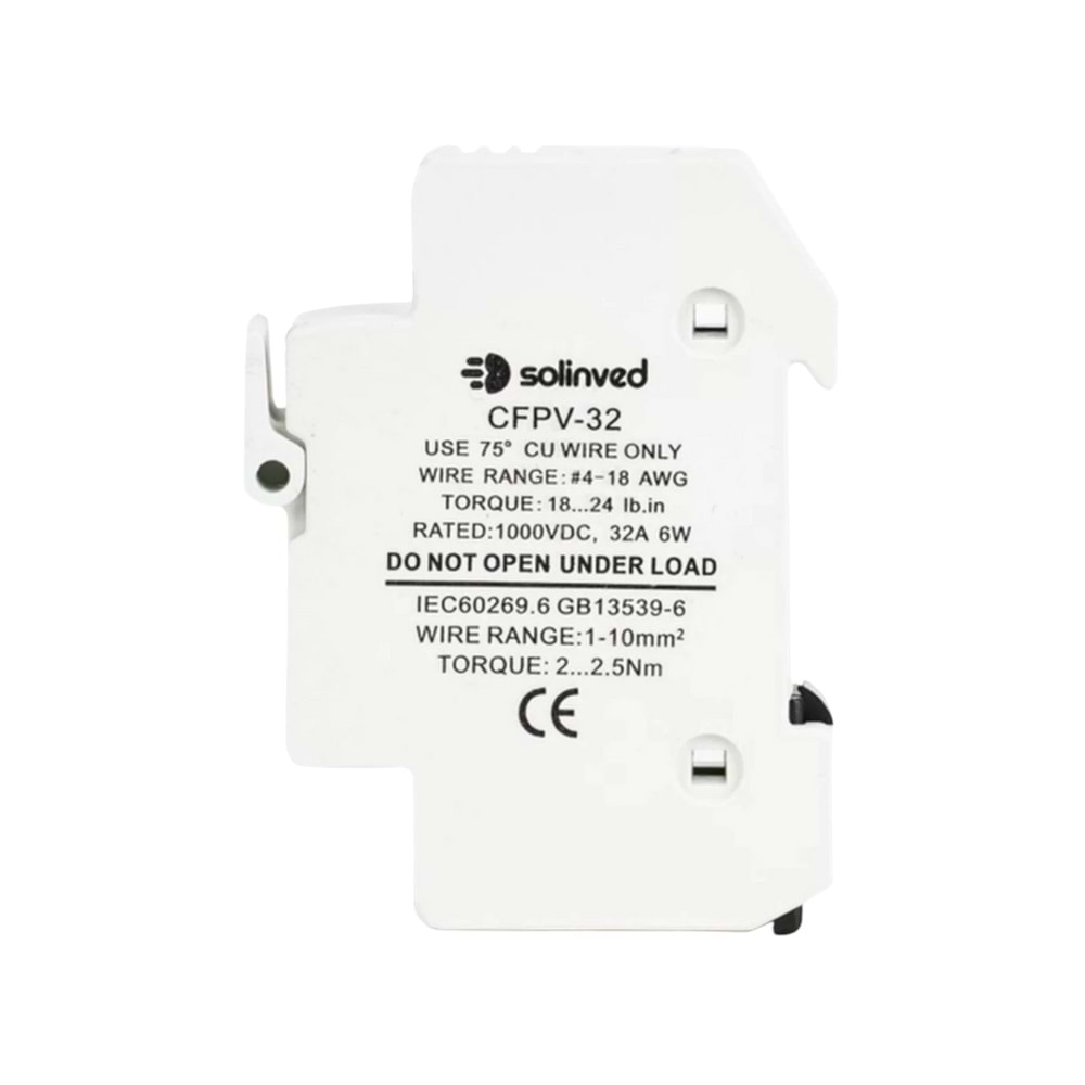Solinved 1000V DC Kartuş Sigorta Yuvası