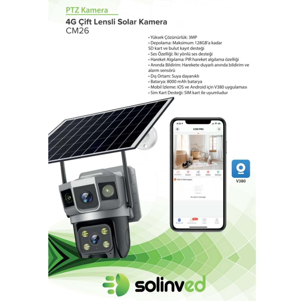Cm26 Solınved Solar Kamera-4g