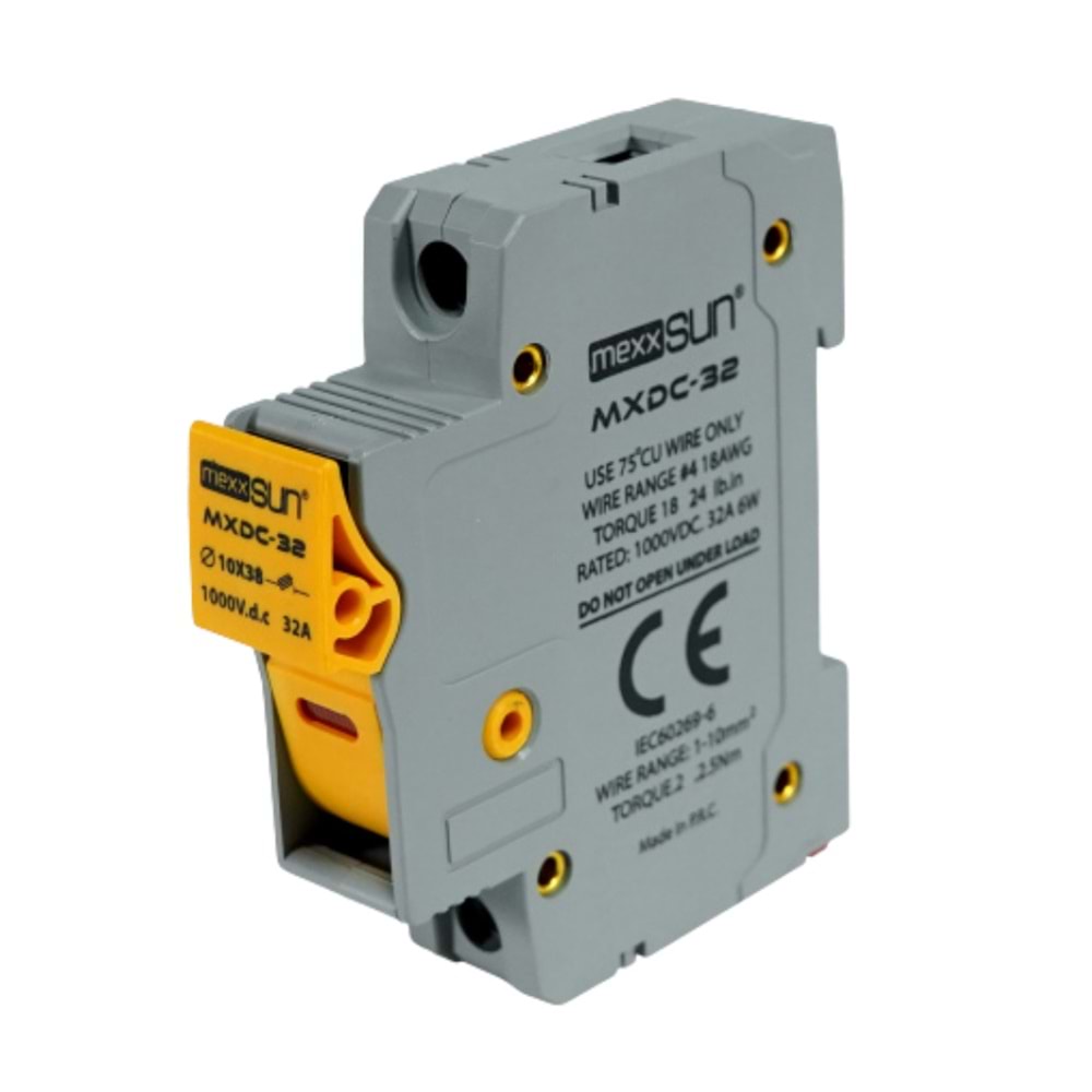 Mexxsun 32A 1000V DC Sigorta + Sigorta Yuvası