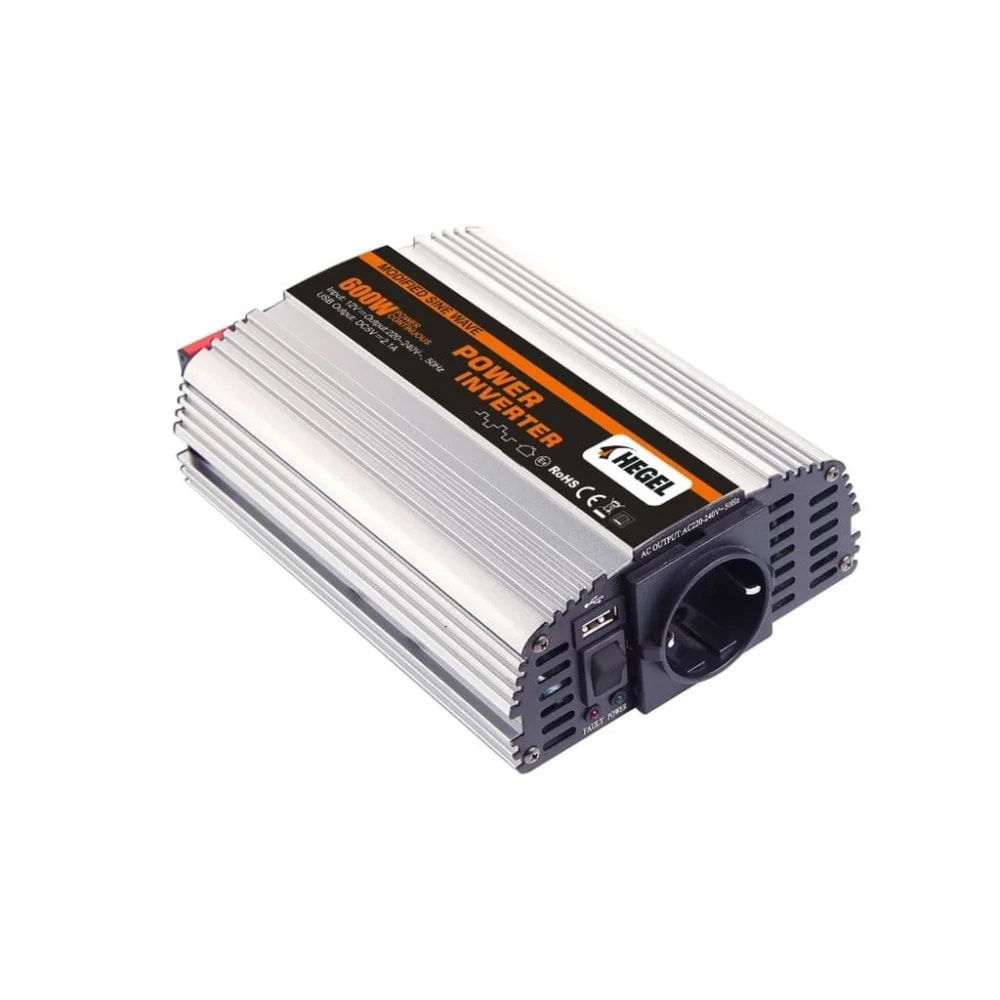 Hegel 600W 12V Modifiye Sinüs Inverter (MS600)