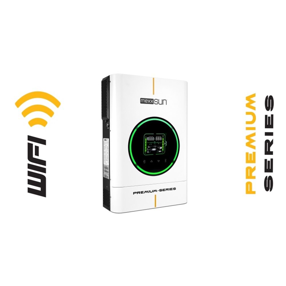 Mexxsun Mexx-P4kW Premium 24V 4kW Tam Sinüs Akıllı Inverter (Wi-Fi/ Dual Output)