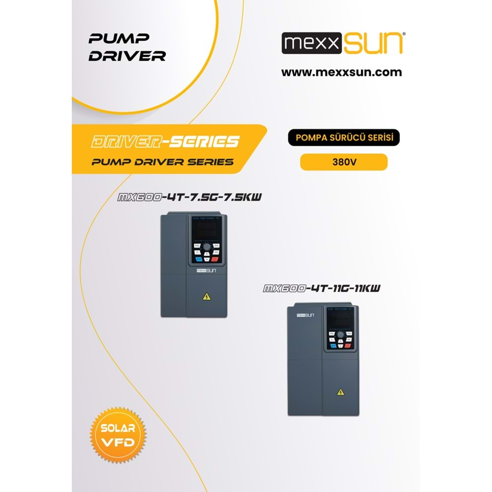 15Hp (11 kW) Solar Pompa Sürücüsü (Trifaze)