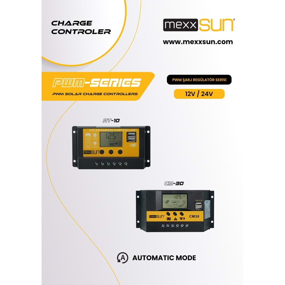 Mexxsun 10A Pwm Şarj Kontrol Cihazı (AT10)