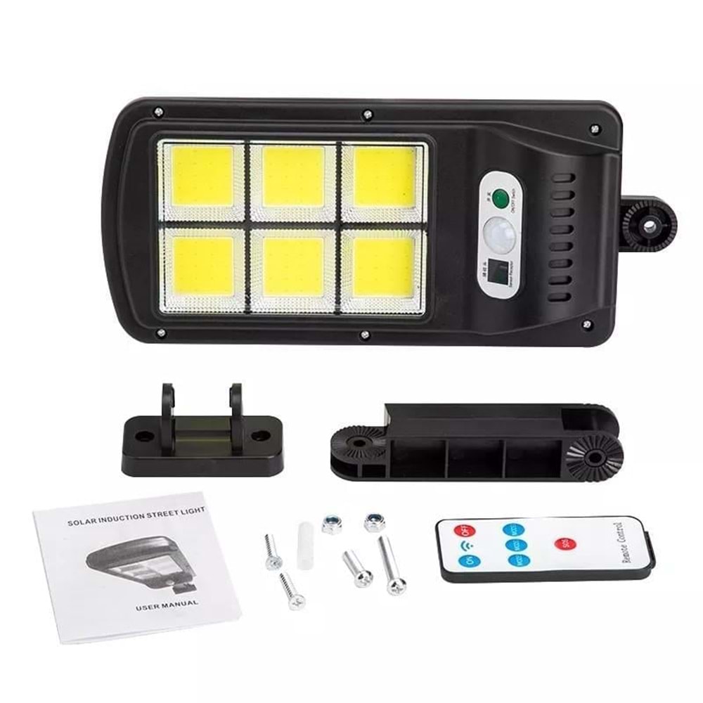 Powermaster Hareket Sensörlü 3 Modlu Uzaktan Kumandalı 6 COB LED Solar Lamba 5940