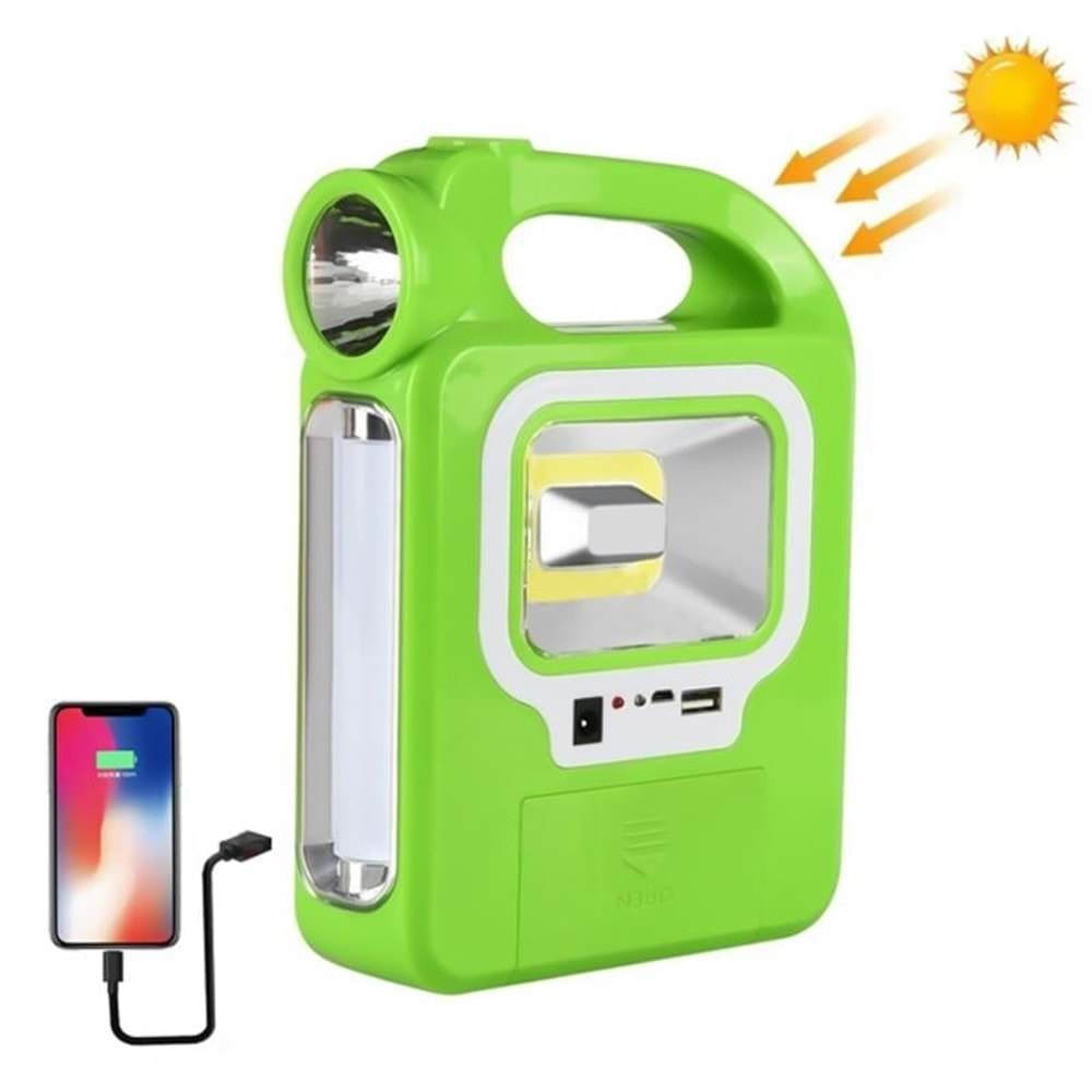 Powermaster Hb-6399b Solar Tamirci Balıkçı Çalışma Lambası Uzatma Ampul Dahil
