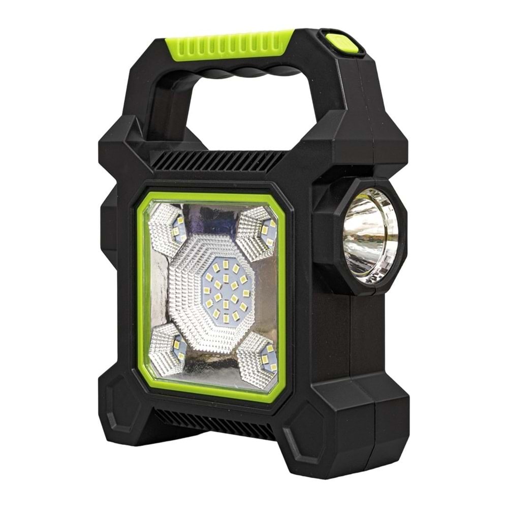 Powemaster 3 Kademeli Şarjlı Çok fonksiyonlu Solar Işıldak (OM-17) JY-258C