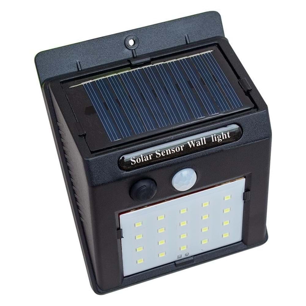 Solar Sensor Lıght / Powermaster Pm-4528 Solar Sensörlü Duvar Tipi 20 Ledli Duvar Aplik
