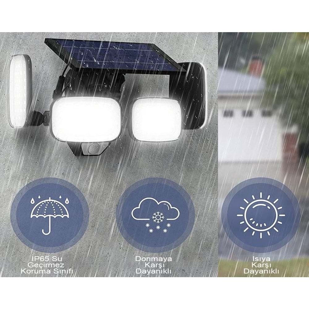 Powermaster 6V 3W Solar Panelli Hareket Sensörlü Ledli Lamba (PM-8048)