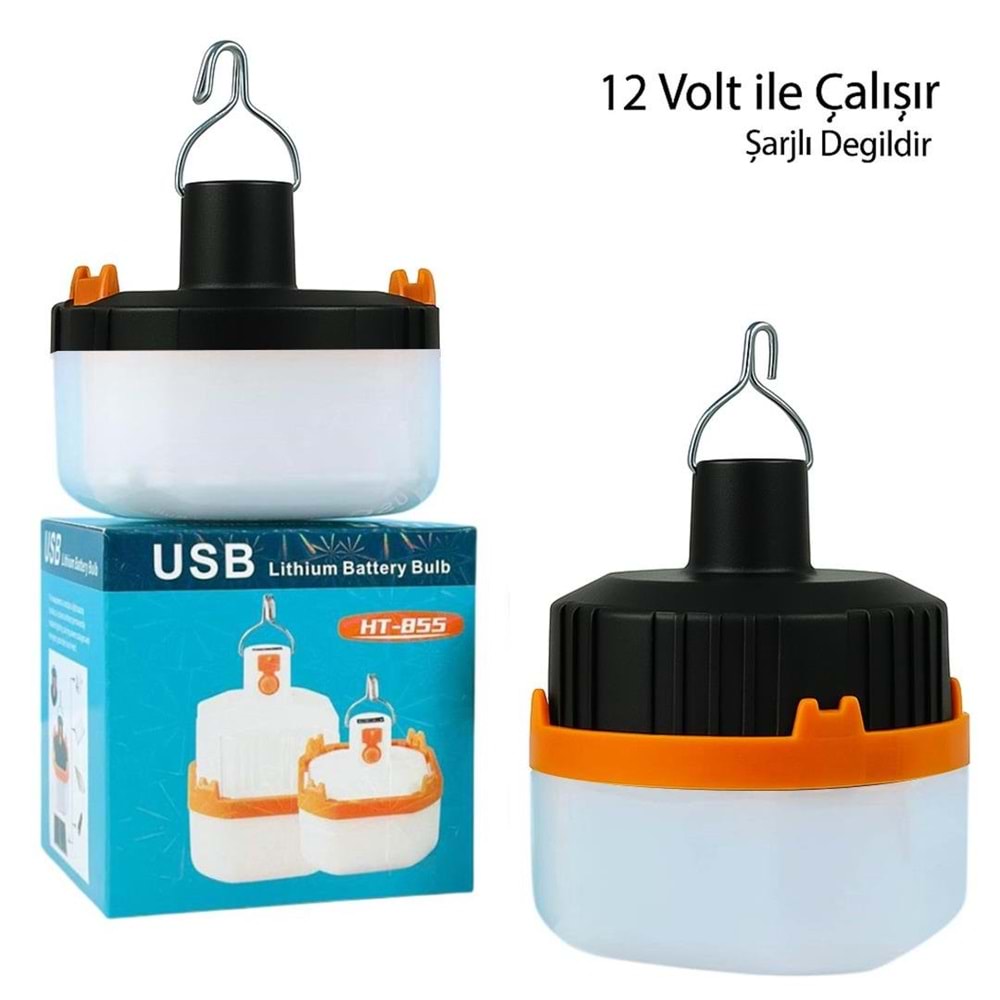 Powermaster 12V Krokodil Uçlu Siyah Led Lamba (HT-B11)