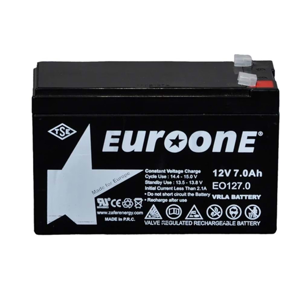Euroone Eo127.0 12 Volt - 7 Amper Akü (150 X 65 X 90 Mm)