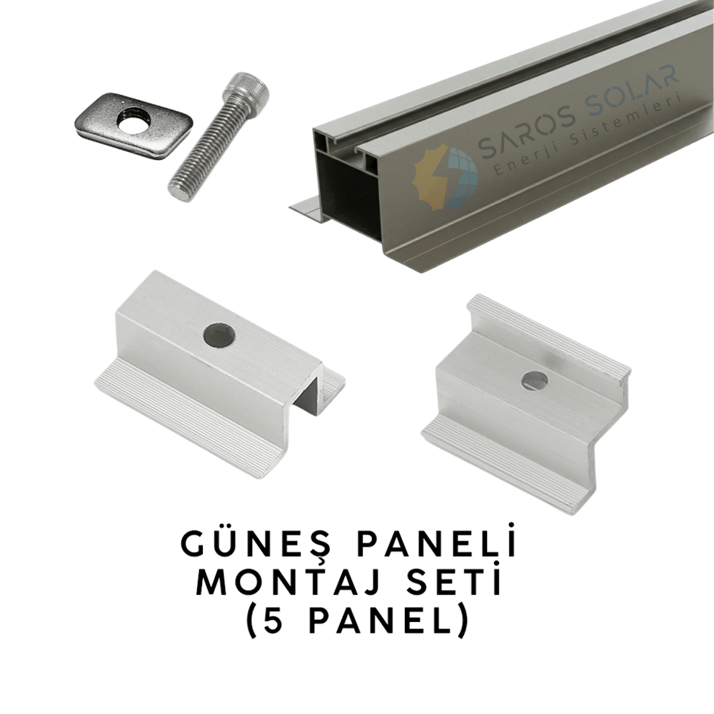 Güneş Paneli Montaj Seti (5 Panel)