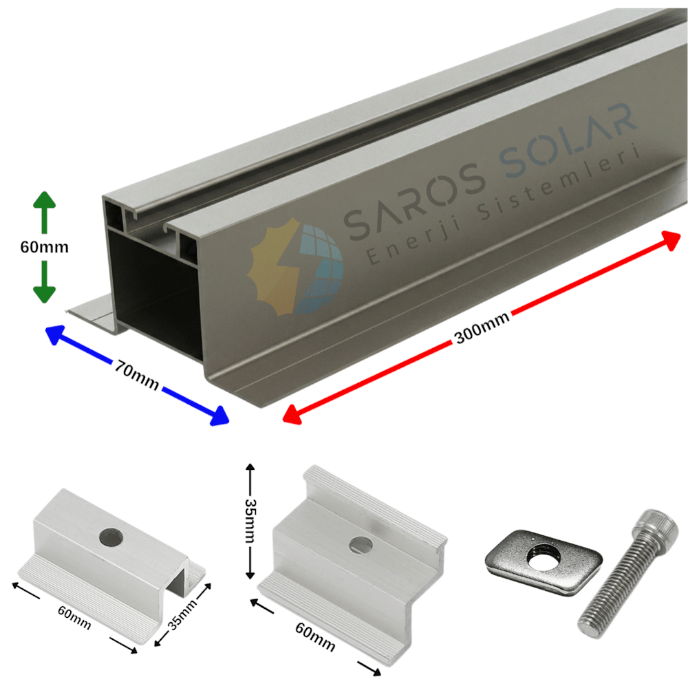 Güneş Paneli Montaj Seti (6 Panel)