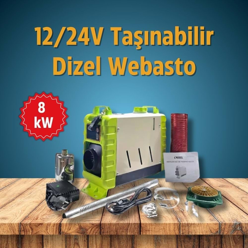Hegel Taşınabilir Isıtıcı Webasto 8kW Dizel 12/24VDC-220VAC