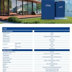 Tommatech 100AH 51.2V LiFePO4 LV Lityum Batarya