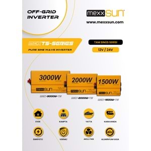 Mexxsun 1000W 12V Tam Sinüs Inverter (MEXTS-1000-12)