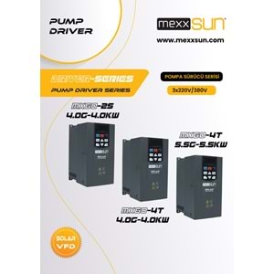 Mexxsun 5,5Hp (4 kW) Solar Pompa Sürücüsü (3x220)