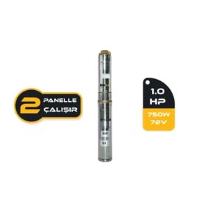 Mexxsun 1 HP / 750W / 72V DC Dalgıç Pompa (4DC6-56-72-750)