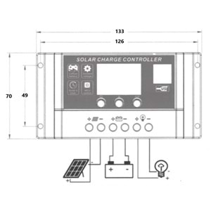Mexxsun 10A Pwm Şarj Kontrol Cihazı (AT10)