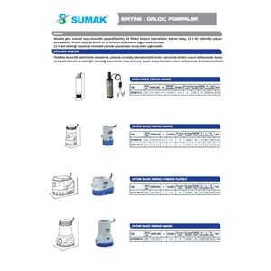 Sumak 18W Kalem Dalgıç Pompa (SKLD12G)