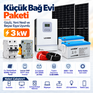 Küçük Bağ Evi Paketi 3 kW