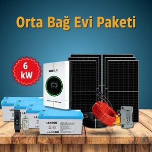 Orta Bağ Evi Paketi 6 kW (Jel Akülü)