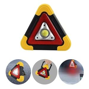 Powermaster 500 Lm Solar Şarjlı Reflektör Işıklı İkaz Lambası (HB-6609)