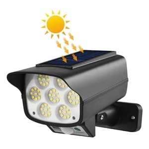 Powermater SH-863A KAMERA GÖRÜNÜMLÜ 63 LEDLİ SOLAR ŞARJLI LAMBA 7383