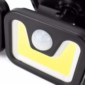 Powermaster Sensörlü 3 Modlu 90 COB Ledli Solar Aydınlatmalı Duvar Lambası (FL-1725B) 7275