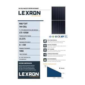 Lexron LXR-HC-600T 600W Topcon Güneş Paneli