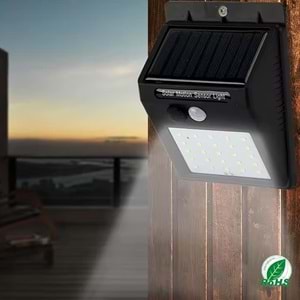 Solar Sensor Lıght / Powermaster Pm-4528 Solar Sensörlü Duvar Tipi 20 Ledli Duvar Aplik
