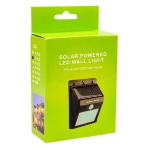 Powermaster Solar Sensörlü Duvar Tipi 20 Ledli Duvar Aplik (PM-4528)