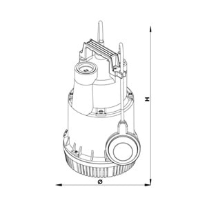 Sumak 0.85 HP 650W 10 Mt Flatörlü Elektromanyetik Dalgıç Pompa (SDF4)