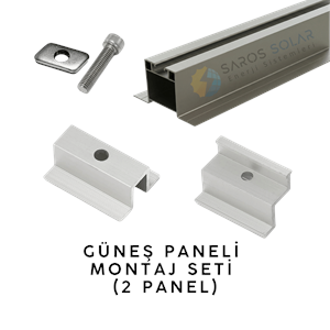 Güneş Paneli Montaj Seti (2 Panel)