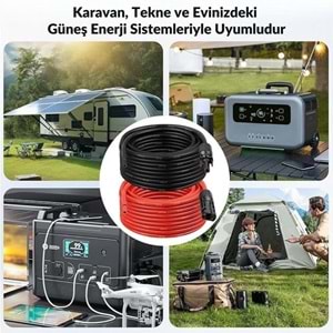 Solar Kablo Seti (6mm² - MC4 ve Yüksük Montajlı) 5+5 Metre