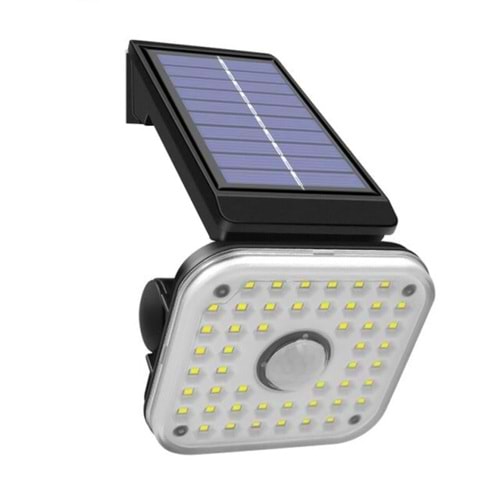 7304 - POWERMASTER LF-1750B 48 SMD LEDLİ 3 MODLU SENSÖRLÜ SOLAR İNDİKSİYON DUVAR LAMBASı