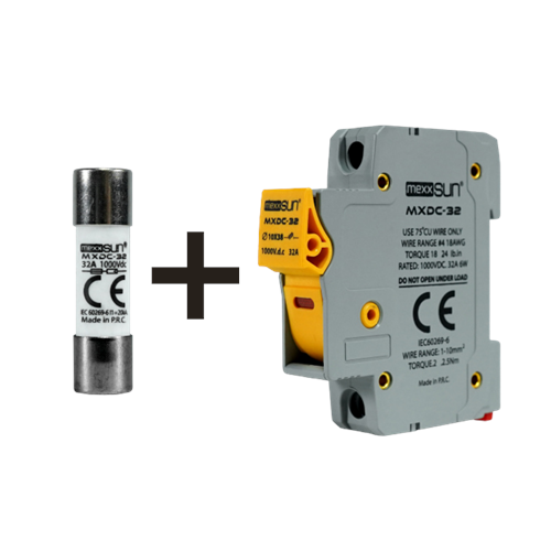 Mexxsun 20A 1000V DC Sigorta + Sigorta Yuvası