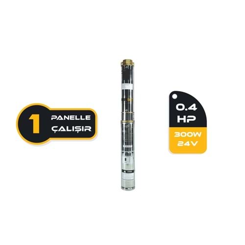 Dc Dalgıç Pompa 0.4 Hp / 300w / 24v (3rdc3-35-24-300)
