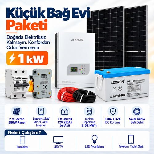 Küçük Bağ Evi Paketi 1 kW