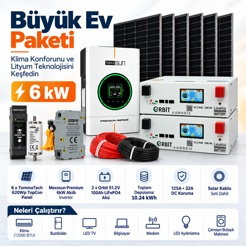 Büyük Ev Paketi 6 kW