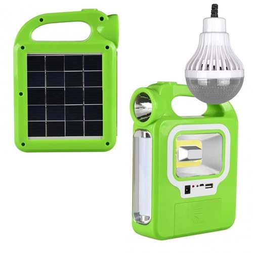 Powermaster Hb-6399b Solar Tamirci Balıkçı Çalışma Lambası Uzatma Ampul Dahil