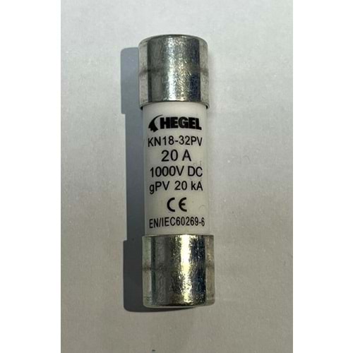 Dc Kartuş Sigorta 1000vdc 20a B Sınıf-Hegel