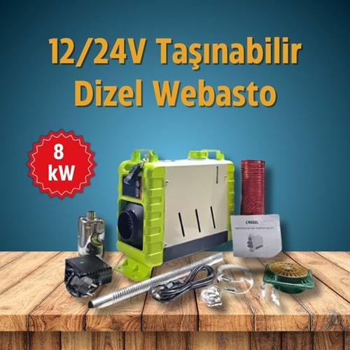 Hegel Taşınabilir Isıtıcı Webasto 8kW Dizel 12/24VDC-220VAC