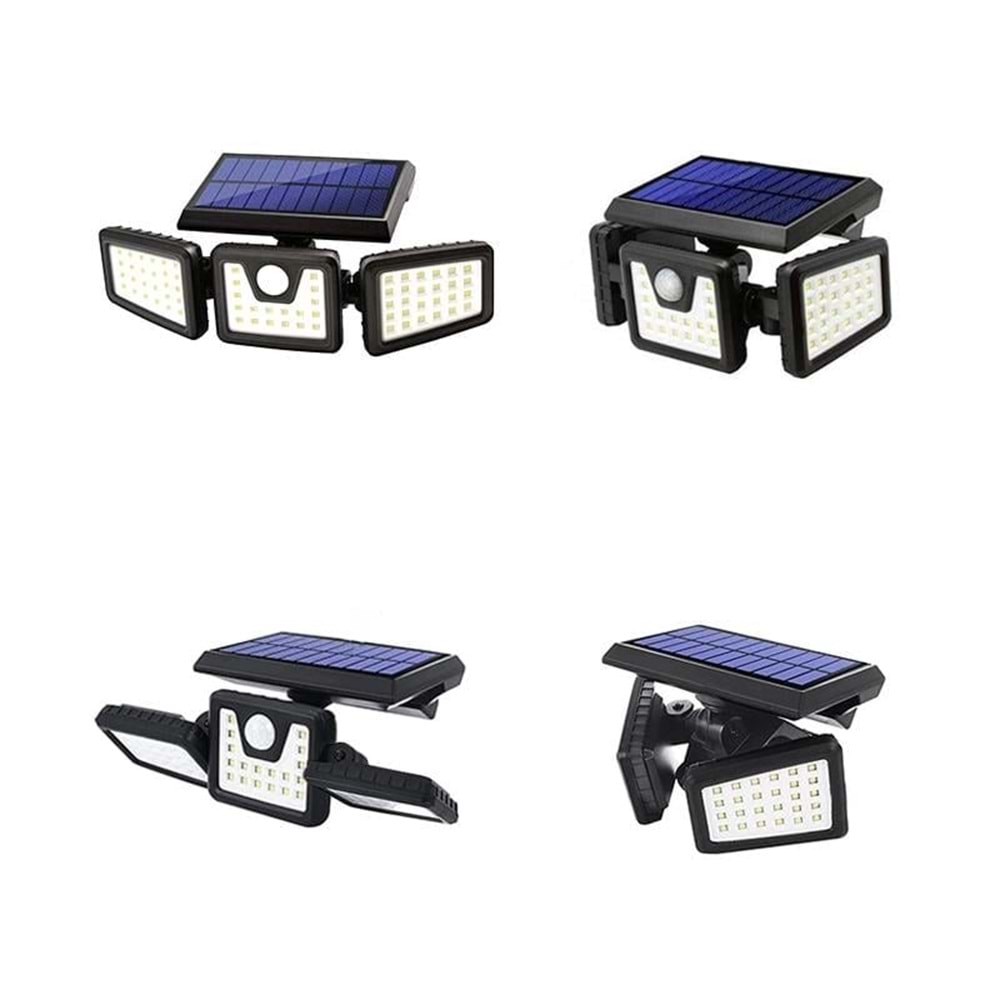 Powermaster Mx-W771a Sensörlü 3 Modlu 74 Ledli Solar Aydınlatmalı Duvar Lambası