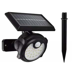 Powermaster Sh-1705a 26 Ledli Sensörlü 3 Modlu Solar İnduksiyon Duvar Lambası