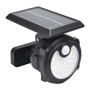 Powermaster Sh-1705a 26 Ledli Sensörlü 3 Modlu Solar İnduksiyon Duvar Lambası